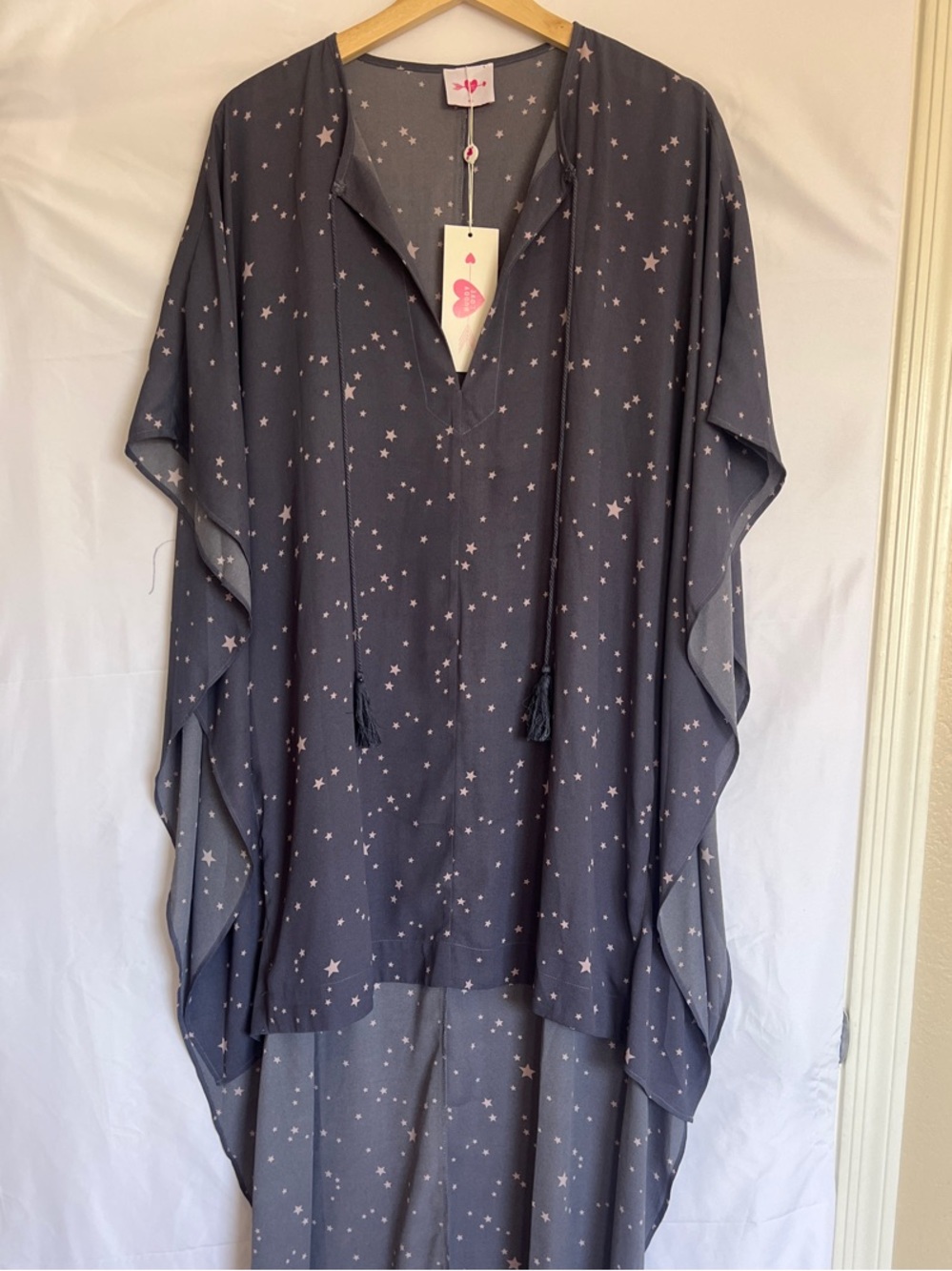 Buddy Love Gray Star-Print high low dress